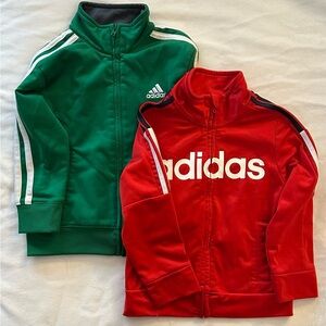 Adidas Kids' Green and Red Sweatshirts